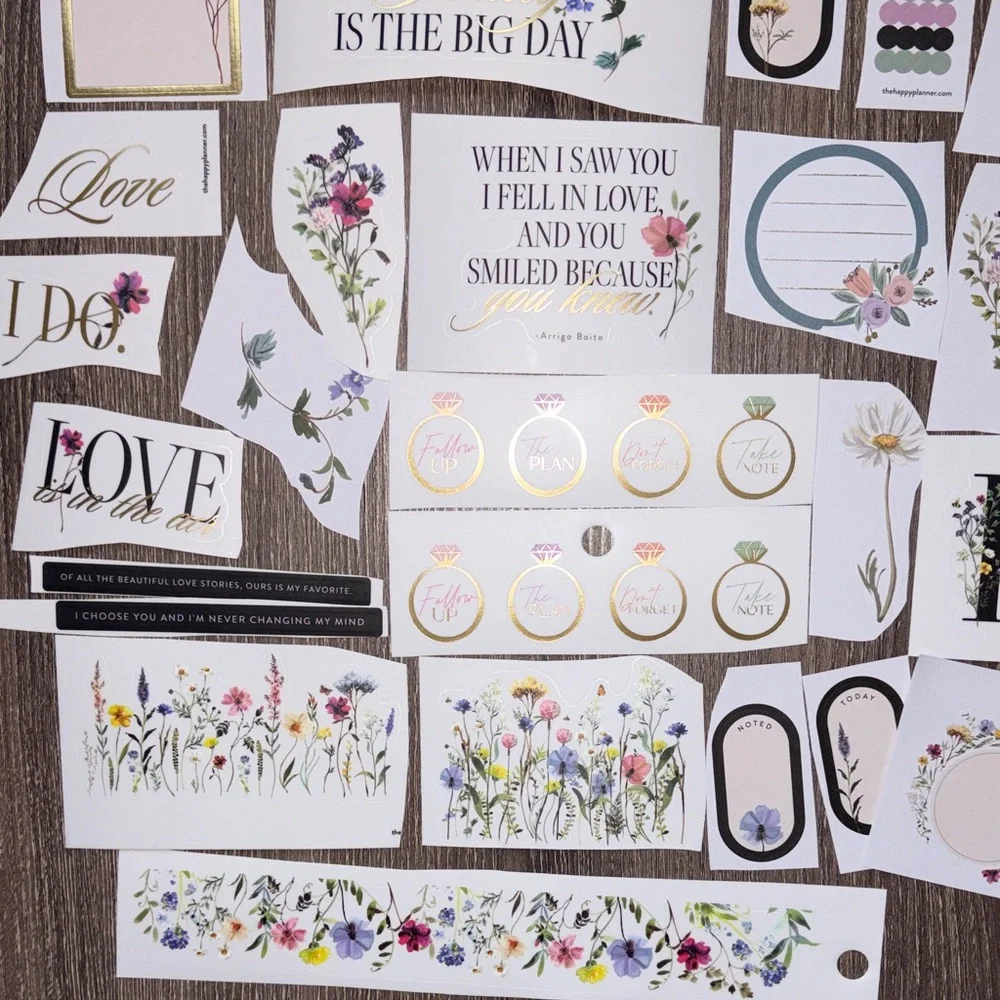 ❤️$5 Wedding Florals Not So Mystery Happy Planner Sticker Set